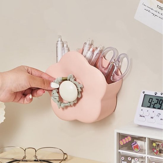 Flower-shaped Makeup Brush Holder - Multifunctional Makeup & Desk Storage Organizer - Compact Design 14.8 x V1188-ZXY-131-262