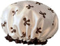 Double Layer Waterproof Shower Cap for Women & Girls - Reusable, Elastic & Comfortable with Print (White) V1188-ZXY-131-265