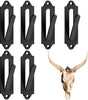 6-Piece Skull Wall Hook Set - Black Steel Hook for Decoration - Includes Mounting Kit V1188-ZXY-131-270