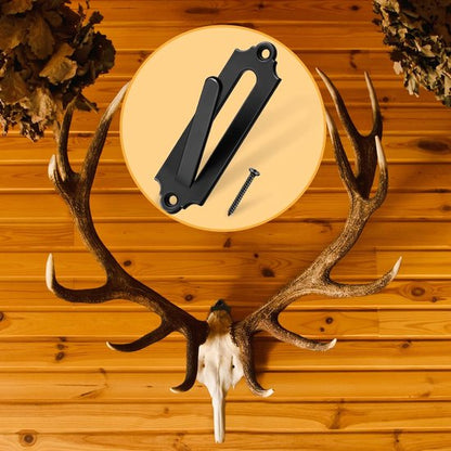 6-Piece Skull Wall Hook Set - Black Steel Hook for Decoration - Includes Mounting Kit V1188-ZXY-131-270