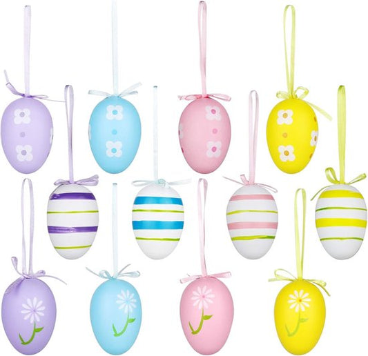 24-piece Easter decoration - Colorful Easter eggs to hang - Perfect for Easter tree, Easter basket, table V1188-ZXY-131-276
