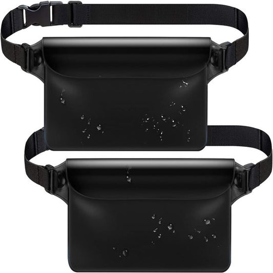 Waterproof Triple Zipper Waist Pack & Touchscreen Phone Case - 2-Piece Set - Ideal for Beach, Cruise, V1188-ZXY-131-279