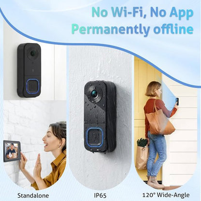 Wireless Doorbell with Camera - 1080P Image & 4.5 Inch Screen - No WiFi Required - Range Up to 120m - Night V1188-ZXY-131-285
