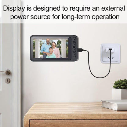 Wireless Doorbell with Camera - 1080P Image & 4.5 Inch Screen - No WiFi Required - Range Up to 120m - Night V1188-ZXY-131-285