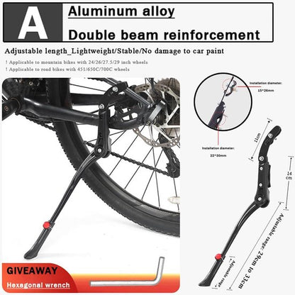 Bicycle stand - Adjustable bicycle stand - Bicycle support - Suitable for wheels from 24 to 29 inches V1188-ZXY-131-289