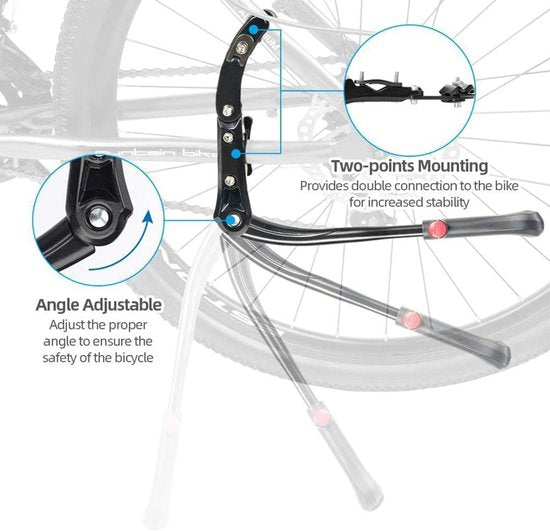 Bicycle stand - Adjustable bicycle stand - Bicycle support - Suitable for wheels from 24 to 29 inches V1188-ZXY-131-289