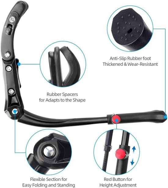 Bicycle stand - Adjustable bicycle stand - Bicycle support - Suitable for wheels from 24 to 29 inches V1188-ZXY-131-289