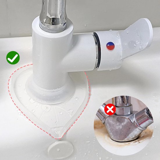 Tap mats - 2 pieces - Kitchen taps and sinks - Waterproof tap covers - Splash guard, limescale protector, V1188-ZXY-131-306