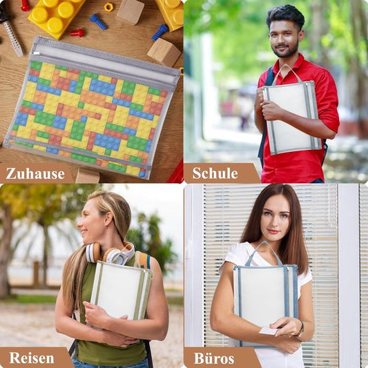 Storage Bags - Set of 10 - Colorful Double-Layer Mesh Bags with Zipper - Organize and Store Building Blocks V1188-ZXY-131-308