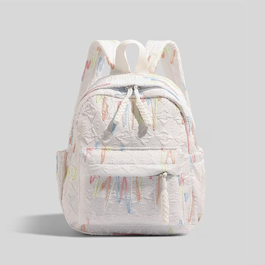 Backpack - Stylish and practical lightweight backpack - With two zippered compartments and adjustable V1188-ZXY-131-310