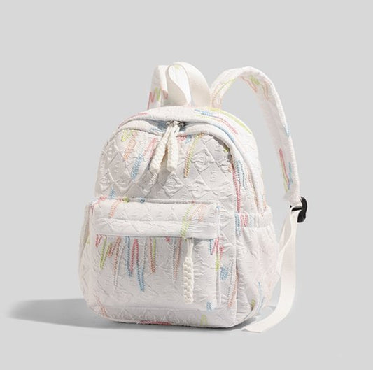 Backpack - Stylish and practical lightweight backpack - With two zippered compartments and adjustable V1188-ZXY-131-310