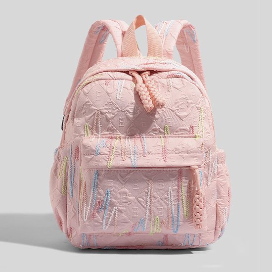 Backpack - Stylish and practical lightweight backpack - With two zippered compartments and adjustable V1188-ZXY-131-311