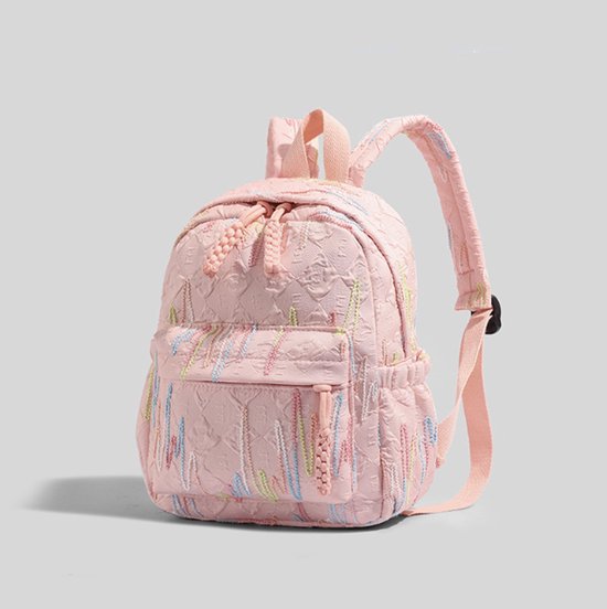 Backpack - Stylish and practical lightweight backpack - With two zippered compartments and adjustable V1188-ZXY-131-311