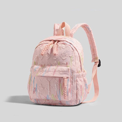Backpack - Stylish and practical lightweight backpack - With two zippered compartments and adjustable V1188-ZXY-131-311