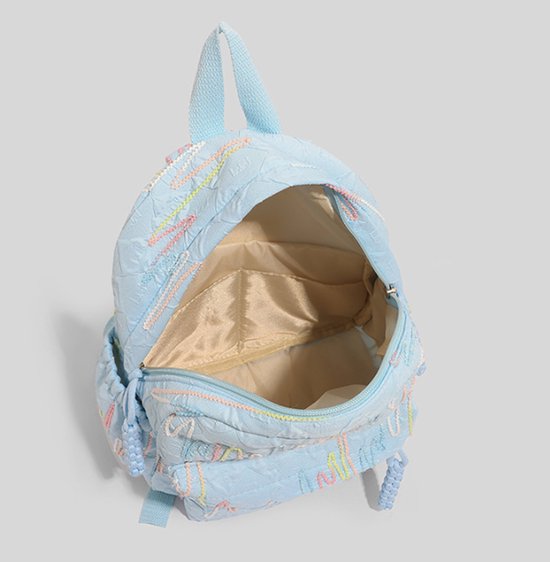 Backpack - Stylish and practical lightweight backpack - With two zippered compartments and adjustable V1188-ZXY-131-311