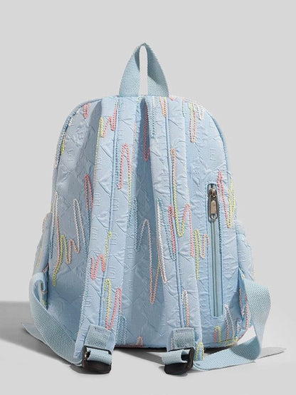 Backpack - Stylish and practical lightweight backpack - With two zippered compartments and adjustable V1188-ZXY-131-311