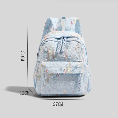 Backpack - Stylish and practical lightweight backpack - With two zippered compartments and adjustable V1188-ZXY-131-311