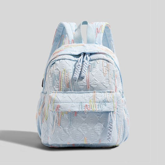 Backpack - Stylish and practical lightweight backpack - With two zippered compartments and adjustable V1188-ZXY-131-312