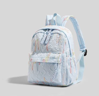 Backpack - Stylish and practical lightweight backpack - With two zippered compartments and adjustable V1188-ZXY-131-312