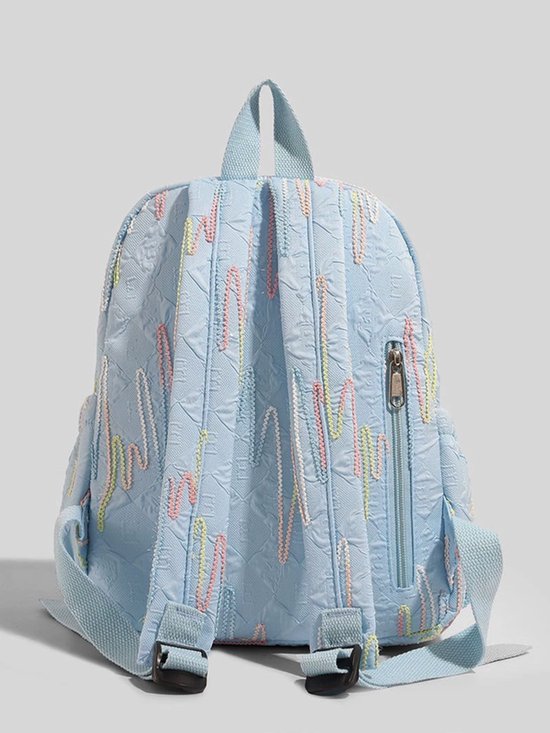 Backpack - Stylish and practical lightweight backpack - With two zippered compartments and adjustable V1188-ZXY-131-312