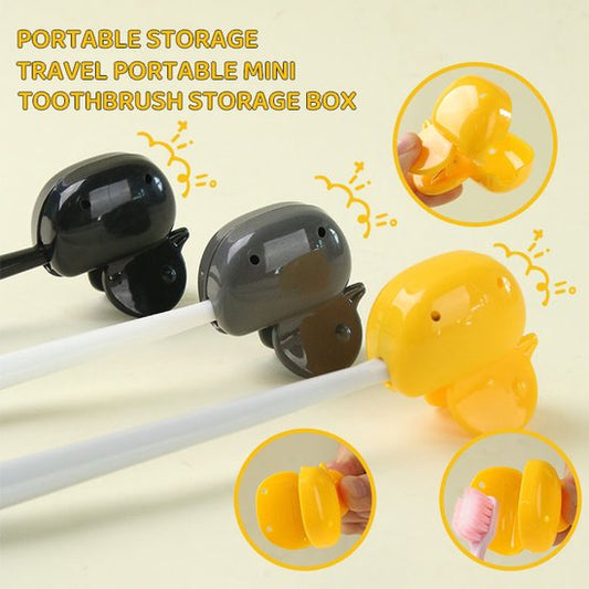 Set of 10 Toothbrush Holders - Portable Toothbrush Protectors - Clip-on Toothbrush Head Covers - Cute Duck V1188-ZXY-131-315