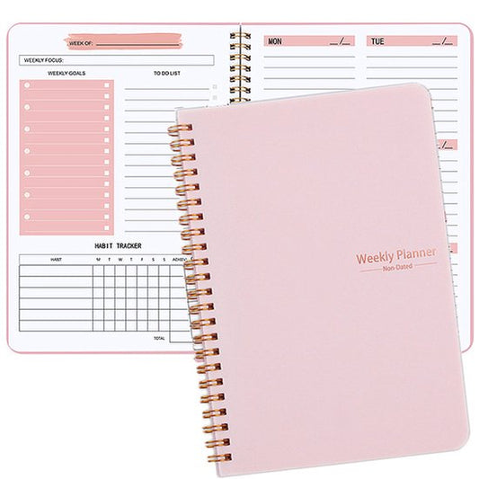 Weekly planner - Notebook for weekly to-do list - With goals and habit tracker - A5 format - Spiral binding - V1188-ZXY-131-317