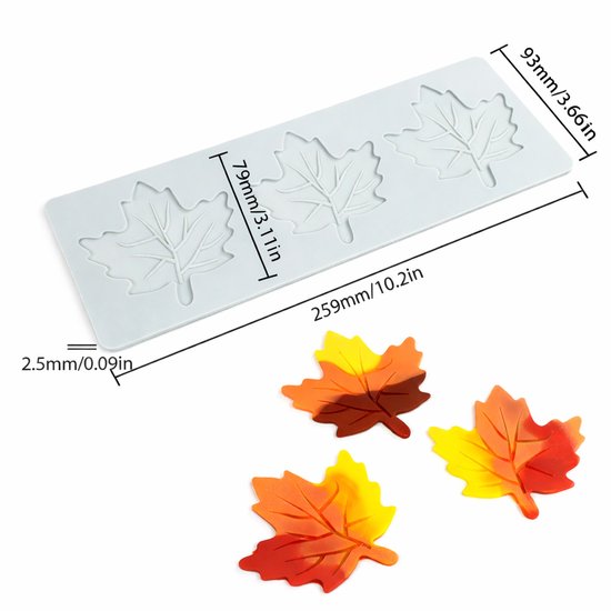 Baking Molds (3-Piece Set) - Silicone Baking Molds - Maple Leaf, Clover, and Snowflake Patterns - Suitable V1188-ZXY-131-336