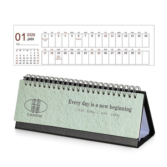 Calendar 2026 - Minimalist English Desk Calendar - Office Calendar - Desk Decoration - Style G V1188-ZXY-131-352