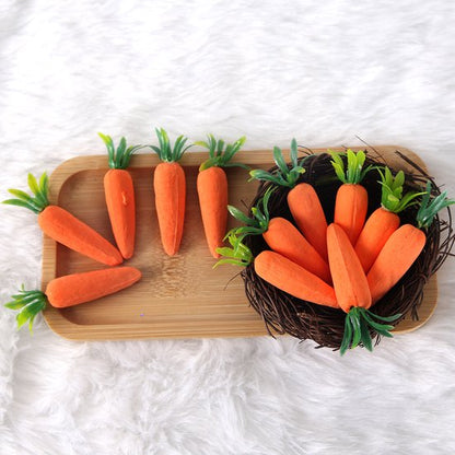 Easter Decorations - Realistic Carrot Figures - Pack of 12 - Mini Foam Carrots 7cm - Party Decorations V1188-ZXY-131-360