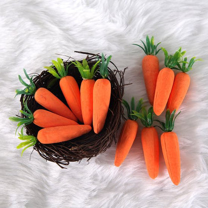 Easter Decorations - Realistic Carrot Figures - Pack of 12 - Mini Foam Carrots 7cm - Party Decorations V1188-ZXY-131-360