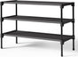Shoe Rack - 3-Tier Storage Rack - Stackable - 27.5 Inch Wide - Black V1188-ZXY-131-364