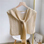 Knitted Openwork Shoulder Dress - Lightweight Cardigan & Scarf in One - Solid Color Goes With Everything - V1188-ZXY-131-375