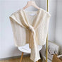 Knitted Openwork Shoulder Dress - Lightweight Cardigan & Scarf in One - Solid Color Goes With Everything - V1188-ZXY-131-377