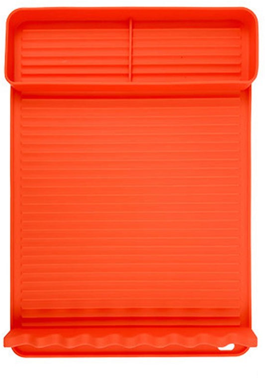 Silicone BBQ Grill Mat - 8-Slot Mat with Drip Tray - Heat-Resistant and Dishwasher-Safe - 40x27 cm - Orange V1188-ZXY-131-390