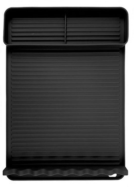 Silicone BBQ Grill Mat - 8-Slot Mat with Drip Tray - Heat-Resistant and Dishwasher-Safe - 40x27 cm - Black V1188-ZXY-131-392