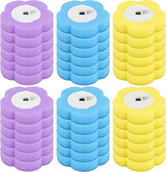 36 Piece Toilet Brush Replacement Heads - With Cleaning Solution & Fragrance - 360 degrees Deep Cleaning - V1188-ZXY-131-399