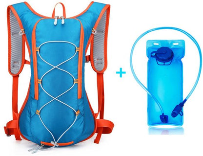 Backpack with 2L Water Bag - Running Vest - Adjustable Lightweight Cycling Backpack - Suitable for Hiking and V1188-ZXY-131-401