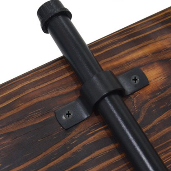 Black U-Clamp - Metal Pipe Clamp - Double Hole Pipe Clamp DIY - U-Shaped Bracket (6 Pcs) (1/2 Inch) V1188-ZXY-131-418