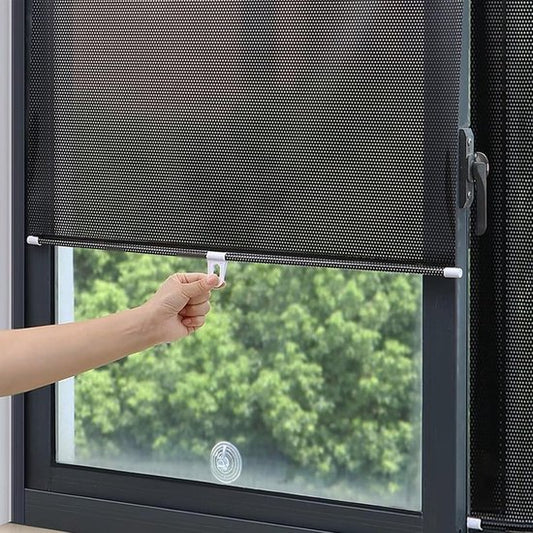 No-Drill Roller Blinds with 3 Suction Cups - Blackout Curtains, Temporary Cover-Up Curtains for Home, Bedroom V1188-ZXY-131-426