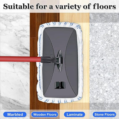 Mop Pads - 3-pack mop refills - 15 x 8 inch flat dust mop head pads V1188-ZXY-131-431