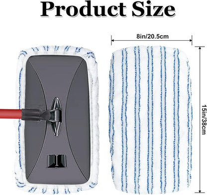 Mop Pads - 3-pack mop refills - 15 x 8 inch flat dust mop head pads V1188-ZXY-131-431