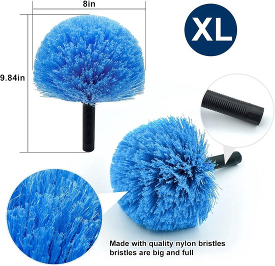 Dust brush head - 8" diameter blue screw head for spider web vacuum cleaners V1188-ZXY-131-432