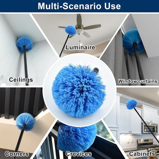 Dust brush head - 8" diameter blue screw head for spider web vacuum cleaners V1188-ZXY-131-432