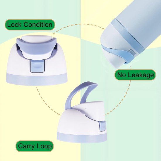 Replacement Lids - One-Push, Non-Leaking Water Bottle Lids V1188-ZXY-131-433