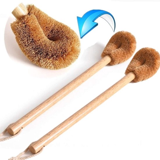 Toilet brush with wooden handle - Toilet brush (2 pieces) V1188-ZXY-131-434