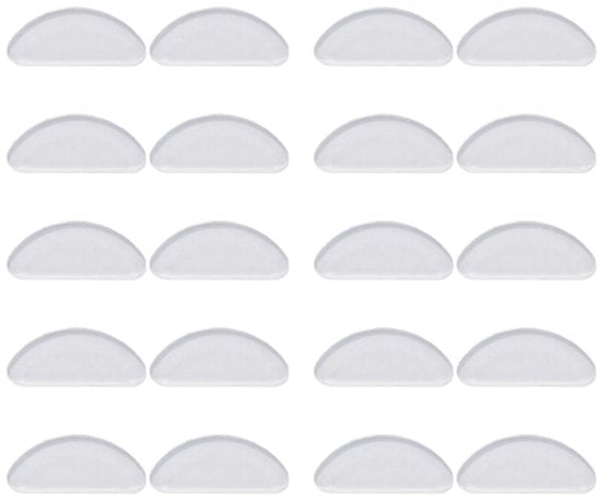 Nose pads for glasses 20 pairs - transparent 15x7x1mm V1188-ZXY-131-443