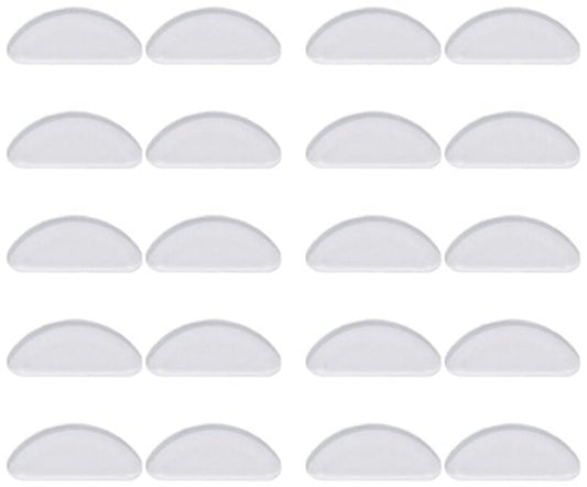 Nose pads for glasses 20 pairs - transparent 15x7x1mm V1188-ZXY-131-443