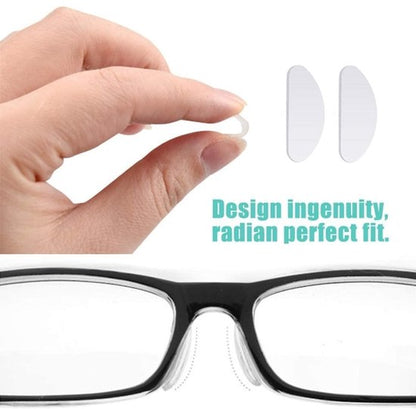 Nose pads for glasses 20 pairs - transparent 15x7x1mm V1188-ZXY-131-443