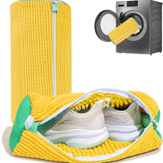 Shoe Wash Bags - 2-Pack - Reusable Shoe Cleaning Bags - Yellow V1188-ZXY-131-450