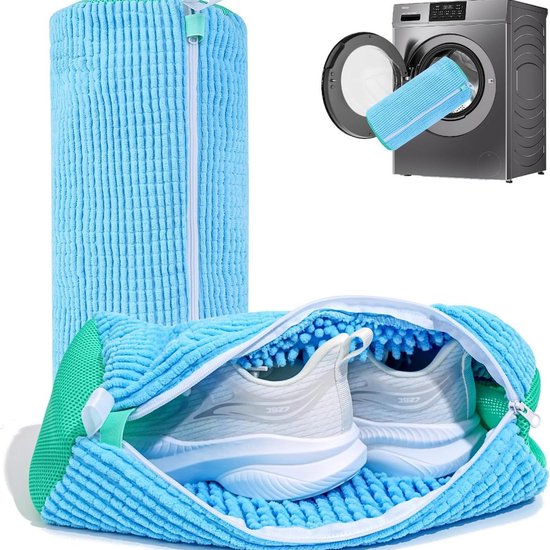 Shoe Wash Bags - 2-Pack - Reusable Shoe Cleaning Bags - Blue V1188-ZXY-131-452